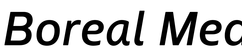 Boreal-Medium-Italic font family download free