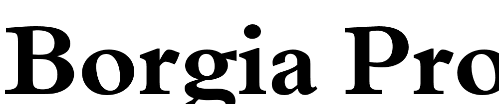 Borgia-Pro-Bold font family download free