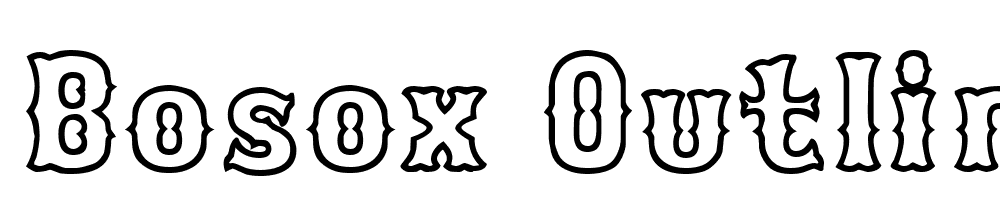 Bosox-Outline-Heavy font family download free