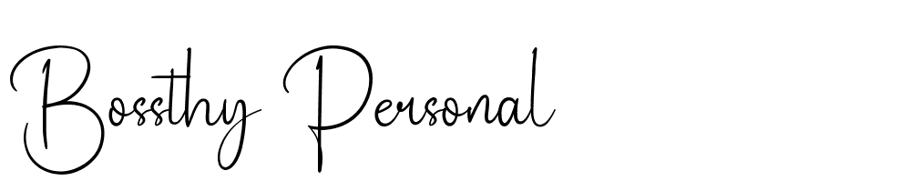 Bossthy Personal font family download free