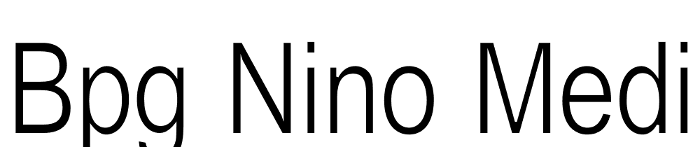 BPG-Nino-Medium font family download free