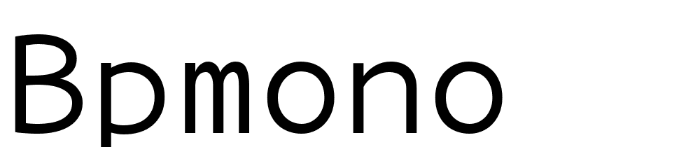 BPmono font family download free