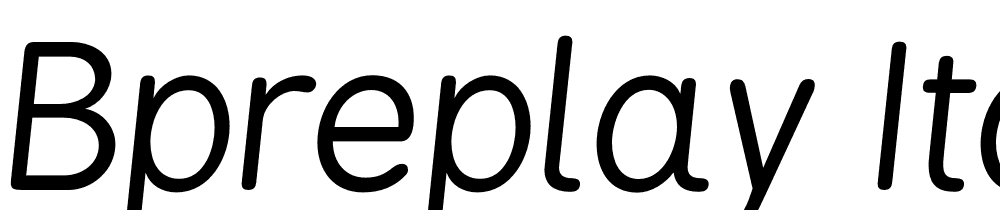 BPreplay-Italic font family download free