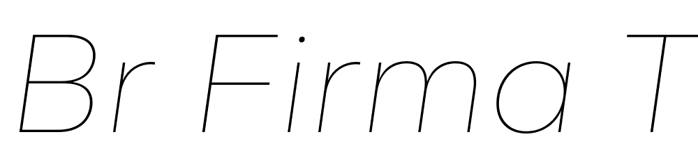 BR-Firma-Thin-Italic font family download free