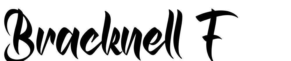 Bracknell F font family download free