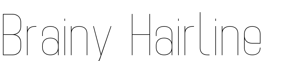 Brainy-Hairline font family download free