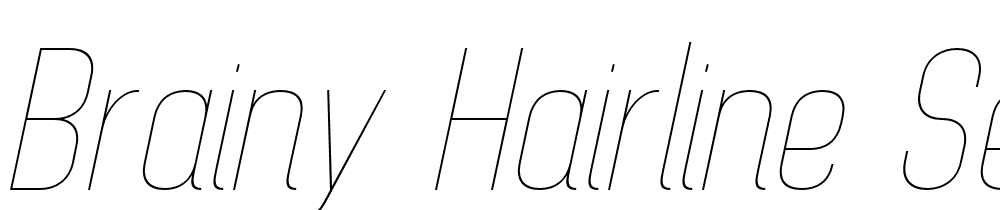 Brainy-Hairline-SemiCond-Ita font family download free