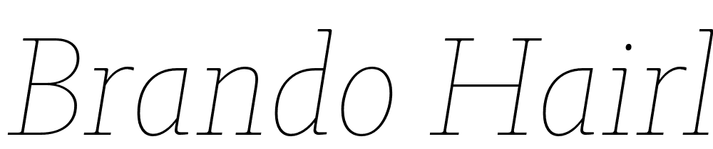 Brando-Hairline-Italic font family download free