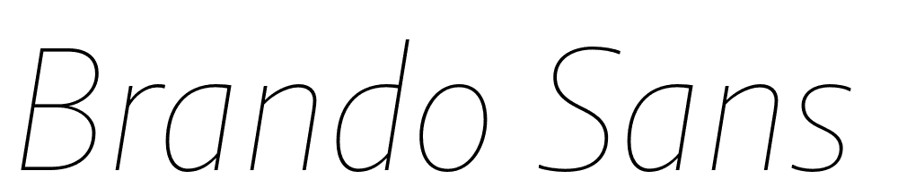 Brando-Sans-Hairline-Italic font family download free