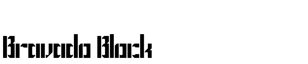 Bravado Block font family download free