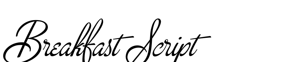 Breakfast Script font family download free