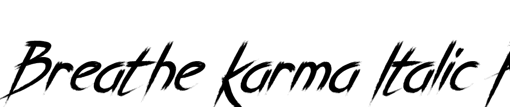 Breathe-Karma-Italic-Regular font family download free