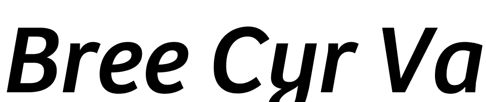 Bree-CYR-var-Oblique font family download free
