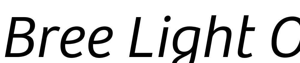 Bree-Light-Oblique font family download free
