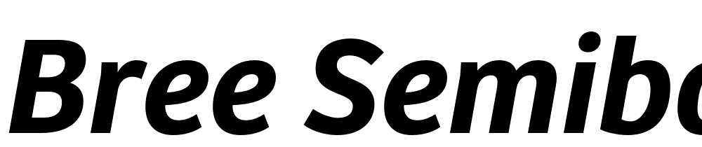 Bree-Semibold-Oblique font family download free