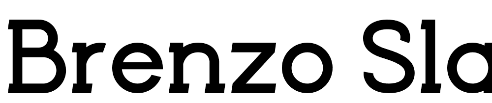 Brenzo Slab font family download free