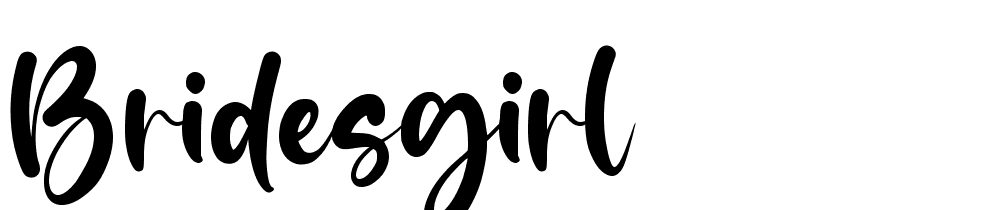 bridesgirl font family download free