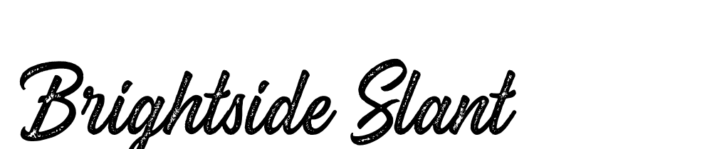 Brightside-Slant font family download free