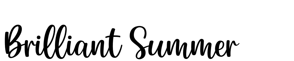 brilliant-summer font family download free