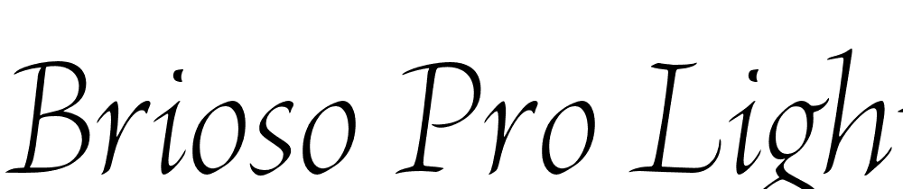 Brioso-Pro-Light-Italic-Display font family download free