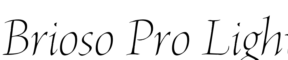 Brioso-Pro-Light-Poster-Italic font family download free