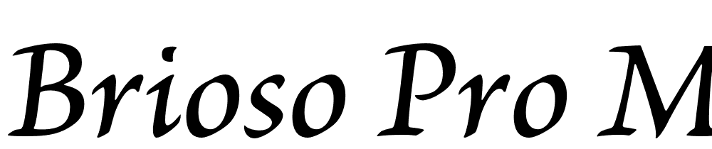 Brioso-Pro-Medium-Italic-Caption font family download free