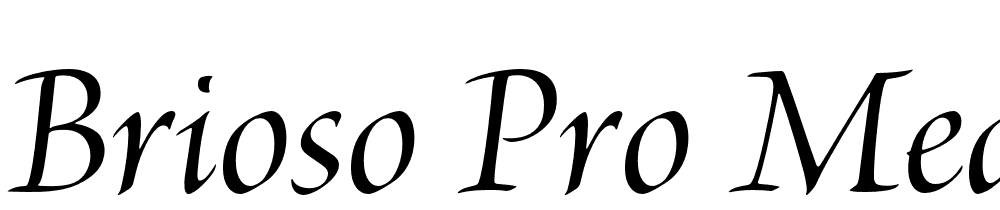 Brioso-Pro-Medium-Italic-Display font family download free