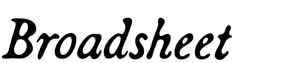 Broadsheet font family download free