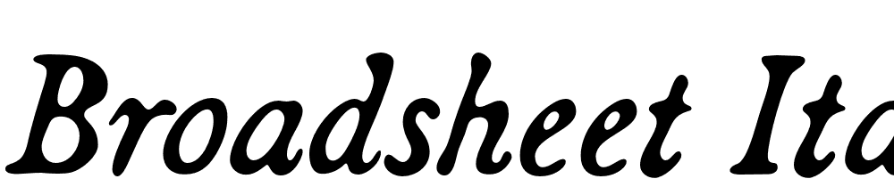 Broadsheet-Italic font family download free