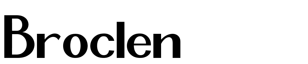 broclen font family download free