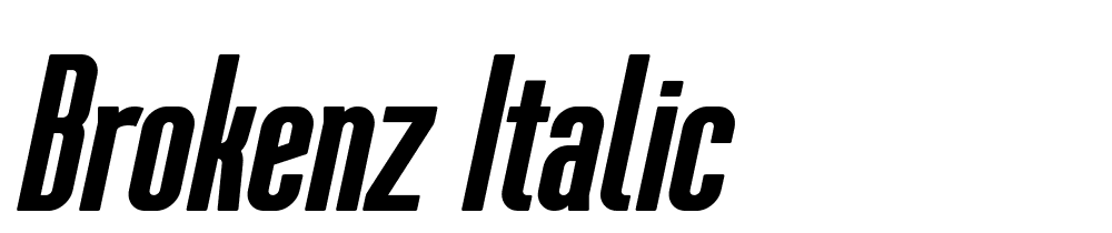 BROKENZ-ITALIC font family download free