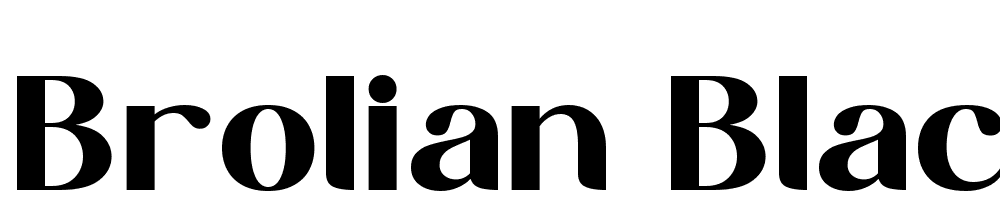 Brolian-Black font family download free