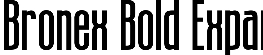 Bronex-Bold-Expanded font family download free