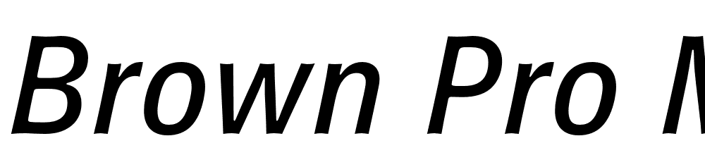 Brown-Pro-Medium-Italic font family download free