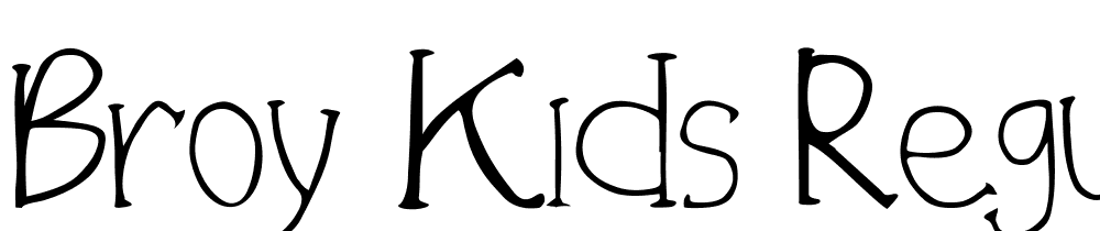 Broy-Kids-Regular font family download free