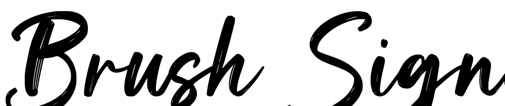 Brush Signature font family download free