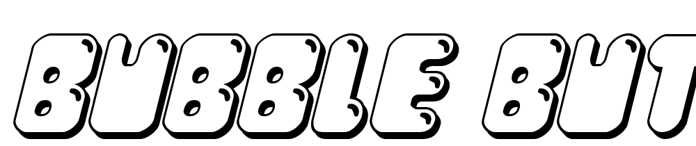 Bubble-Butt-3D-Italic font family download free