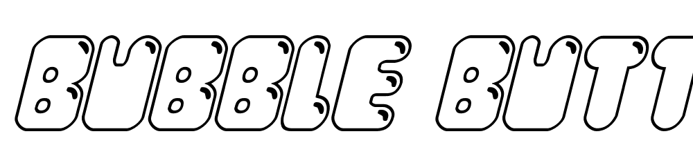 Bubble-Butt-Outline-Italic font family download free