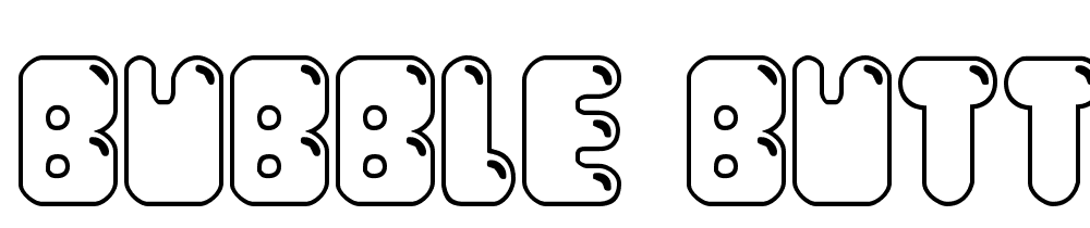 Bubble-Butt-Outline-Regular font family download free