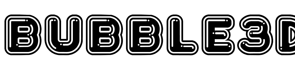 Bubble3D font family download free