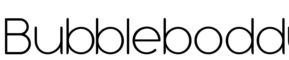 Bubbleboddy-ExtraLight font family download free