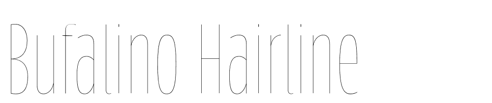 Bufalino-Hairline font family download free