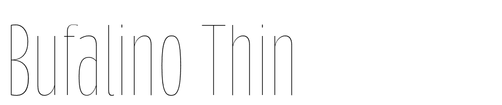 Bufalino-Thin font family download free