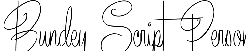 Bundey Script PERSONAL USE font family download free