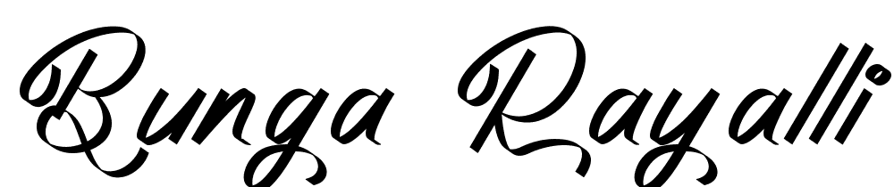 Bunga-Rayalli font family download free