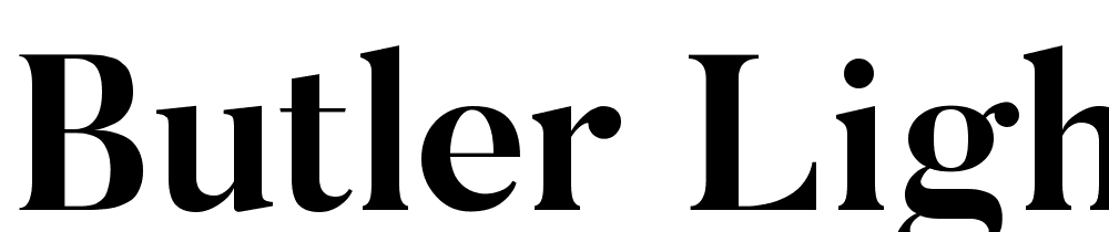 Butler-Light font family download free