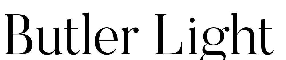 Butler-Light font family download free