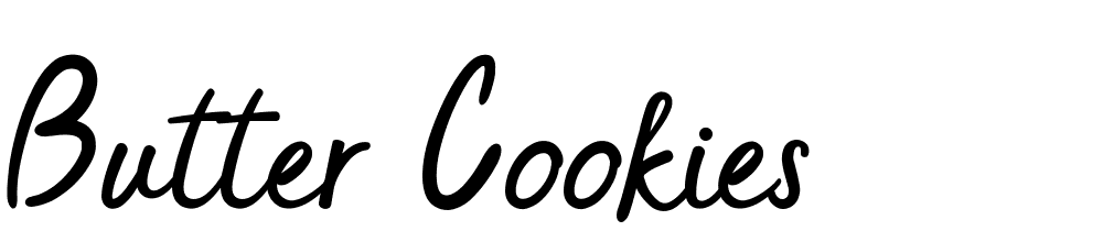 Butter Cookies font family download free