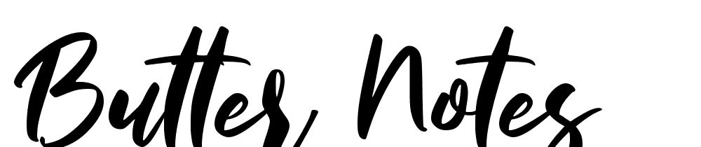 Butter-Notes font family download free