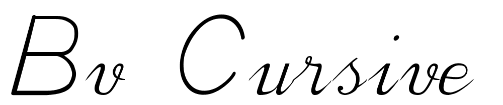 BV Cursive Ital font family download free